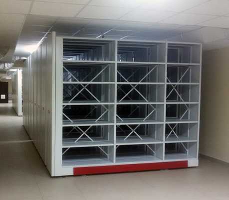 Мобильные библиотечные стеллажи серия Т