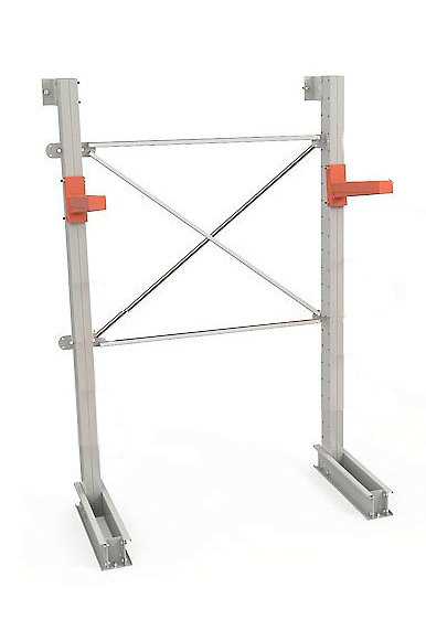 Консольный односторонний стеллаж для склада 2500x1500x750 (2 консоли)