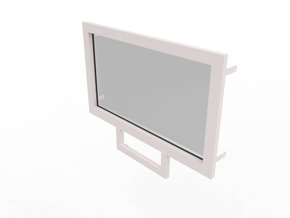 Обрамление конструкции оконной со стеклом 1260х700 из нерж. стали