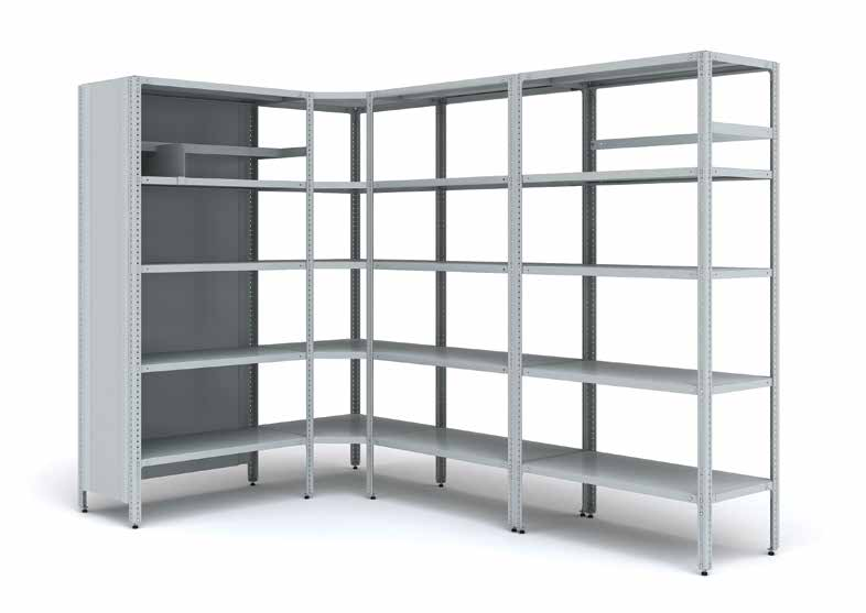 Стеллаж угловой МС 500 1000x1500x400 (8 полок)