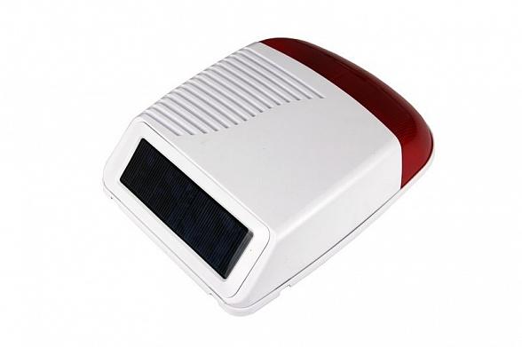 Беспроводная уличная светозвуковая сирена с солнечной батареей E-Robot M-200