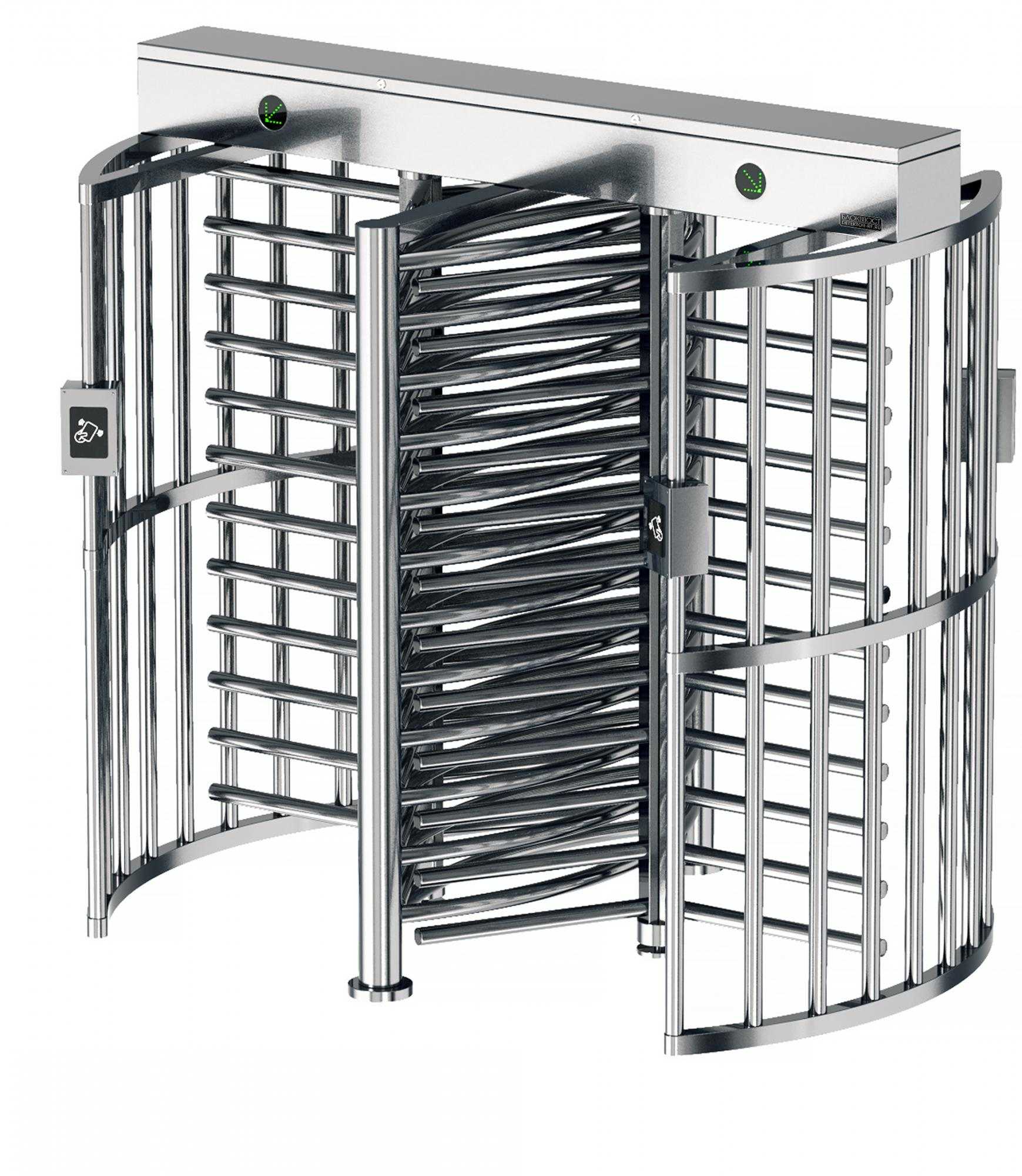 Полноростовой роторный двухпроходной турникет БЛОКПОСТ РСТ 1200